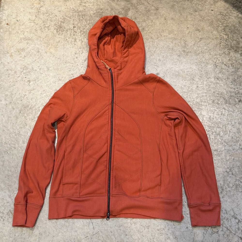Women's Orange Zip-Up Hoodie Indygena M